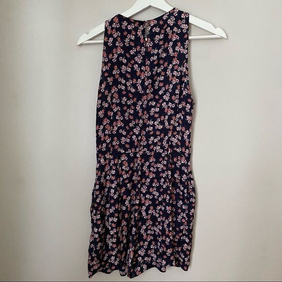 Trafaluc Zara Romper Floral Print Sleeveless Pockets Open Back Classic Trendy - Picture 8 of 9